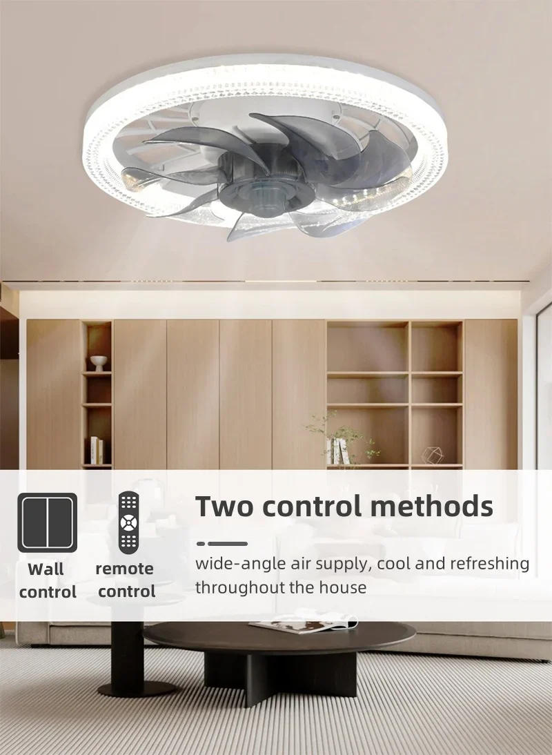 Description Picture 3 of itemModern LED Ceiling Fan Light with Strong Wind and Silent Remote Dimming E27 Ceiling Fan Living Room Bedroom Decorative Light