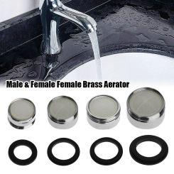 1 Set Chrome Finish Faucet Aerator Water Saving Tap Aerator Water Purifier Filter Nozzle Bubbler Diffuser Faucet Accessories