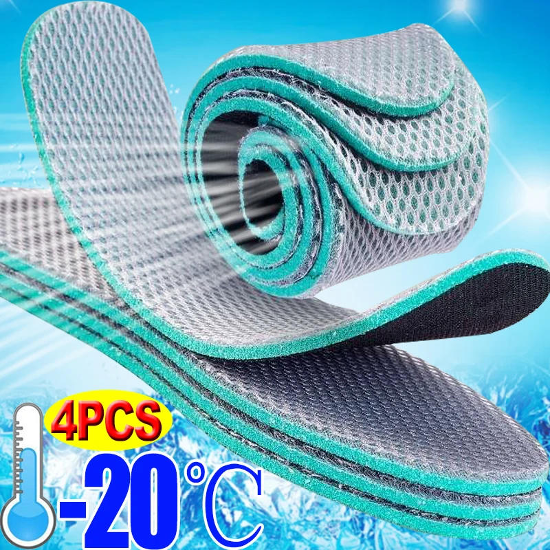 Description Picture 2 of item4PCS Mesh Breathable Shoe Pads Shock-Absorbing Soft Elastic Sports Insole Memory Foam Sweat-absorbent Cushion Orthopedic Insoles