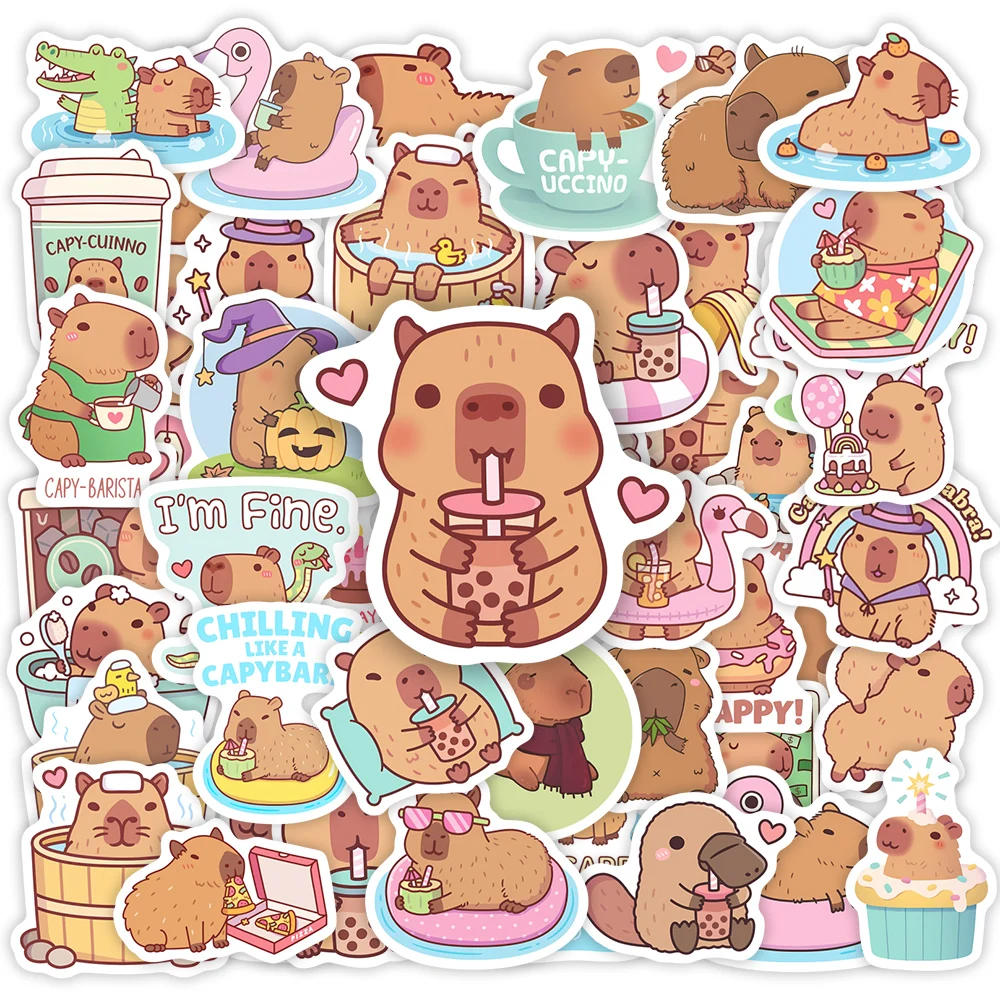 Description Picture 2 of itemGuinea Pig Stickers Kawaii Cartoon Funny Kids Anime Cute Pet Animal DIY Sketch Gift for Phone Laptop Scrapbooking Waterproof