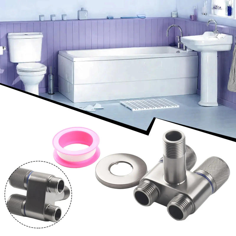 Description Picture 5 of itemG1/2 1 In Two Out Double Control Washing Machine Faucet Toilet Triangle Valve For Bathroom Toilet Bidet Sprayer Faucet Accessory