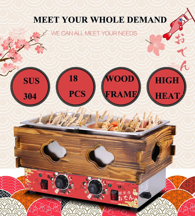 Description Picture 2 of itemCommercial Electric Oden Boiler 2 Tanks 18 Grids Kanto Maker 20 Liters Hot Pot Cooking Machine For Street Snack