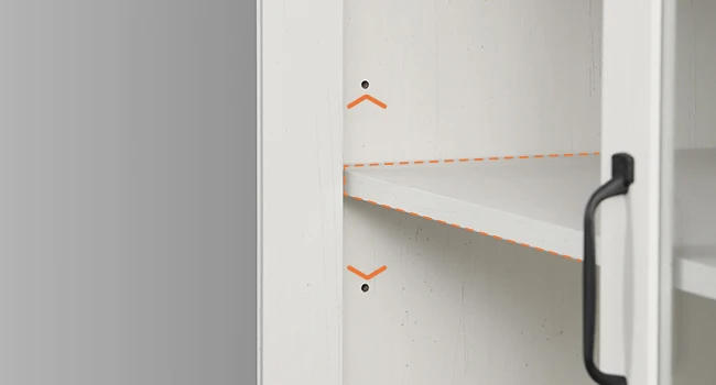 Description Picture 4 of itemWAMPAT Kitchen Buffet Sideboard Cabinet with 4 Glass Door, Mid-Century Cupboard & End Table with Charging Station, 4-in-1 Consol