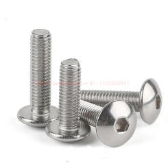 M2 M2.5 M3 M4 M5 M6 M8 304 A2 Round Stainless Steel or Black 10.9 grade Hex Socket Button Head Allen Bolt Screw