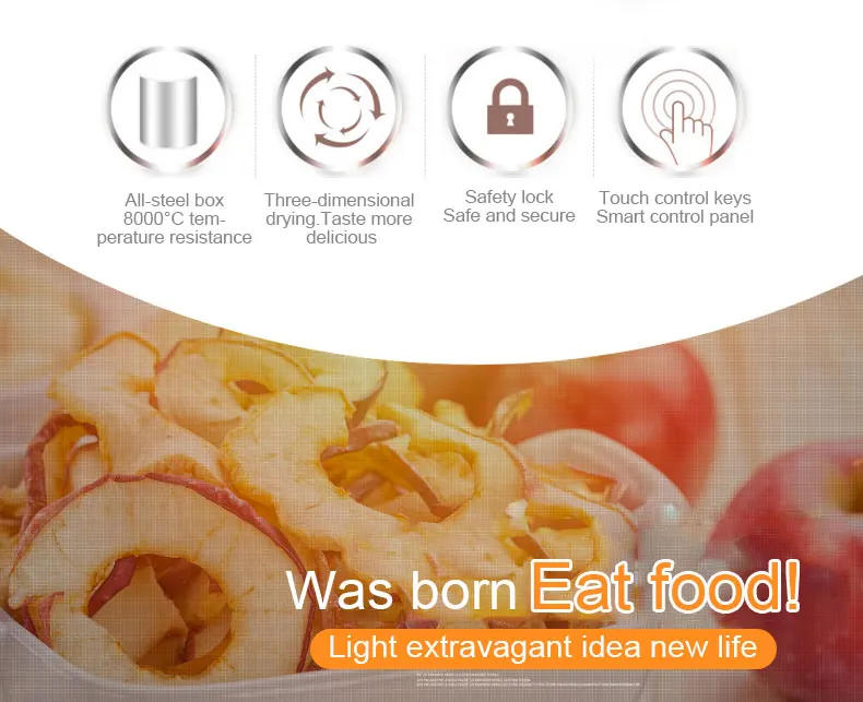 Description Picture 3 of item6-layer Stainless Steel Fruit Dryer 6-disc Food Dehydrator Dryer Snack Vegetable Dried Fruit Pulp Dryer Kitchen Equipment