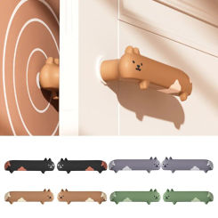 Cute Silicone Door Knob Cover Cat Shape Anti-collision Protective Pad Cold-proof Door Handle Cover Home