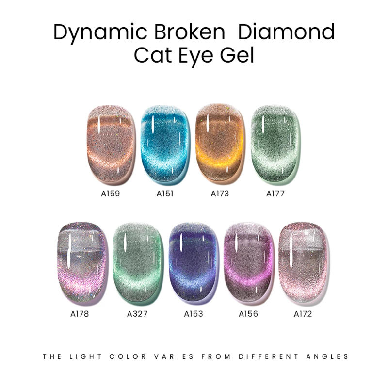Description Picture 3 of item2PCS 9D Laser Cat Eye Gel Nail Polish Holographic Soak Off UV LED Gel Lacquer Magnetic Hybrid Gel Varnish For Manicure 9 Color