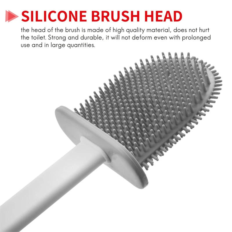 Description Picture 4 of itemJFBL Hot Toilet Brush With Holder - 2 Pack Of Deep Cleaner Silicone Toilet Brushes And Holders Quick Drying Set With Hook