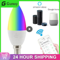 Smart WiFi Candle Bulb E14/E12 RGB Bulb Support Alexa/ Home/IFTTT Smart Speaker Voice Control 5W Led Lights Decoration