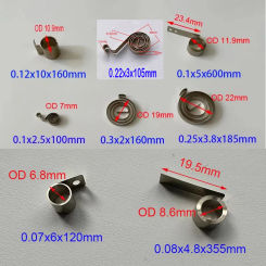 0.1-0.4mm Stainless steel constant force clockwork spring return device coil spring electronic industry toy industry application