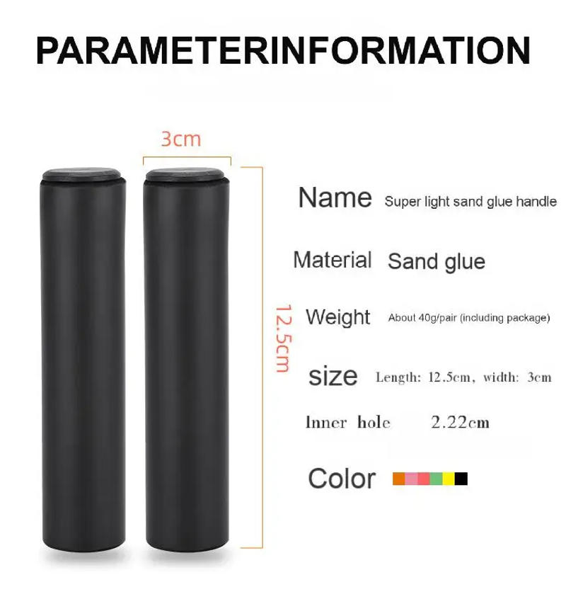 Description Picture 3 of itemBike Handlebar Grips Covers, Silicone Rubber Handlebar covers for Bicycles, Non-Slip 1 Pair Silicone sponge hand grip.