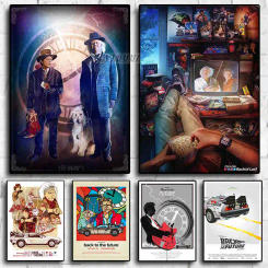 80s Back to the Future Poster Classic Movie Tv Show Print Film Retro Wall Art Canvas Painting Kawaii Room Decor Home Decor