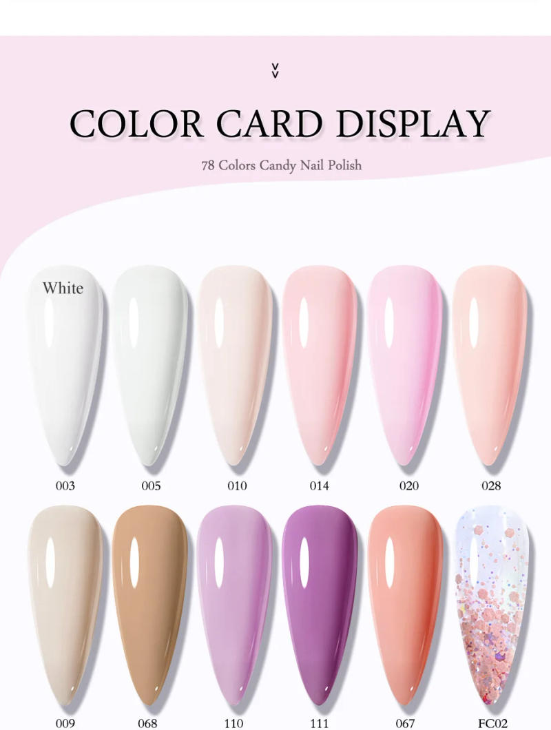 Description Picture 6 of itemCHUNSHU Nail Gel Polish 10ML Glitter UV LED Varnishes Long Lasting Semi Permanent Nails Art Soak Off Base & Top Coat Lacquer DIY