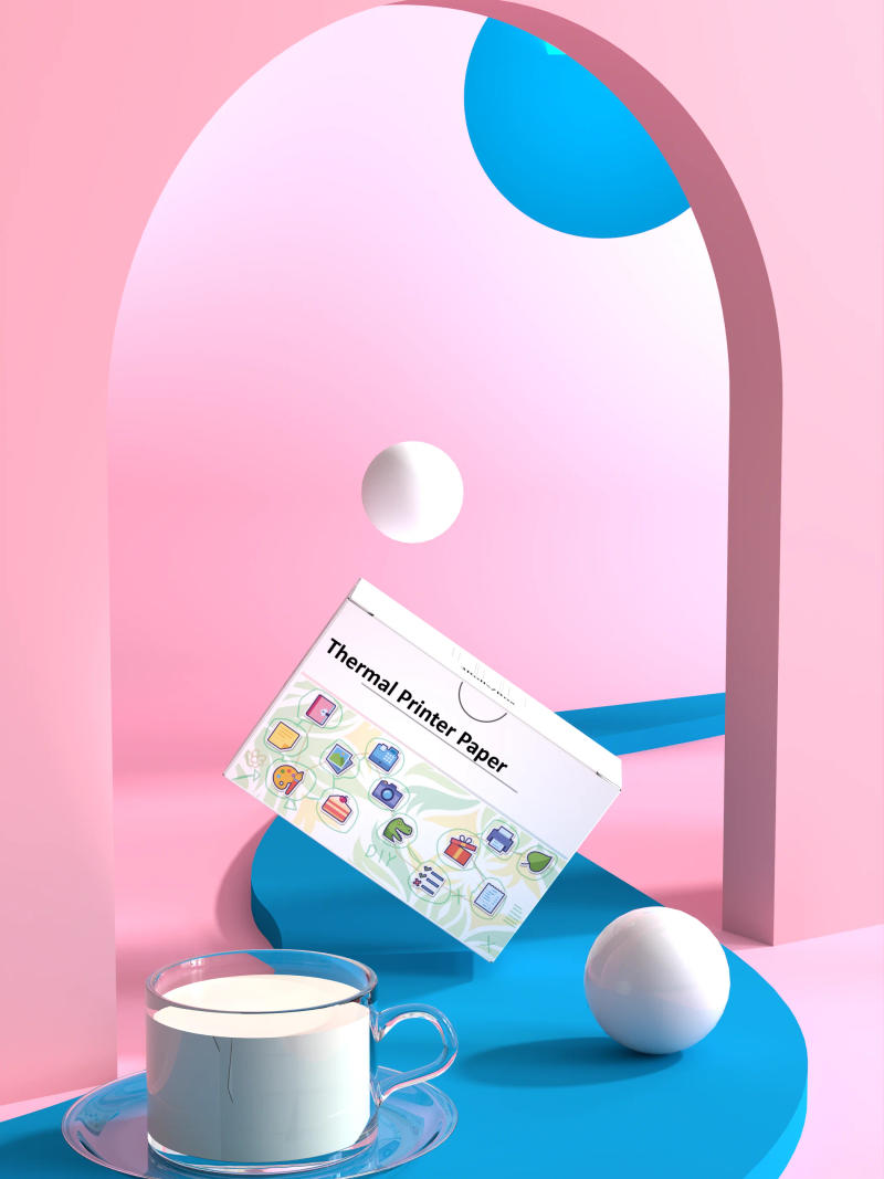 Description Picture 3 of itemThermal paper mini printer paper DIY for M02 T02 Color label sticky paper adhesive paper for learning office HD Photo 3 Rolls