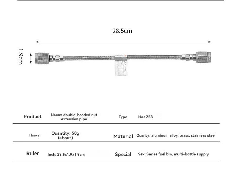 Description Picture 3 of itemOutdoor Camping Gas Stove Adapter Extend Tube Bbq Gas Stove Hose Burners Universal Extension Connection Line Accessories Z54+Z58