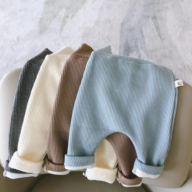 Description Picture 5 of itemBaby Pant Autumn Winter Added Fleece Warmth Thickening Babies Aged 0-4 Years Old High Waisted Bottom Casual Pants Winter Wear