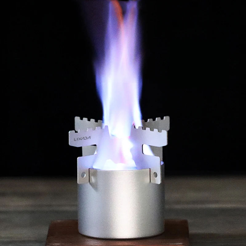 Description Picture 6 of itemLixada Mini Alcohol Stove Burner Lightweight Titanium Liquid Spirit Alcohol Furnace with Cross Stand Rack for Outdoor Camping