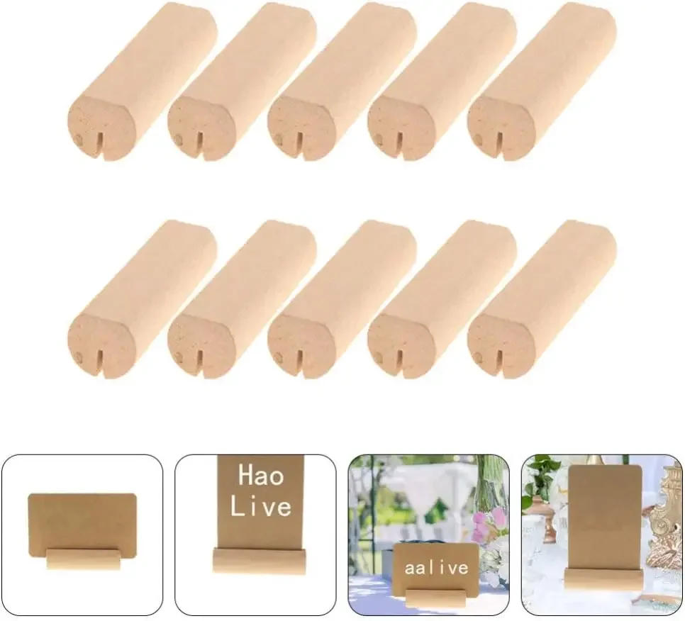 Description Picture 4 of item20/40/100PCS Wood Place Card Holders Wooden Table Number Stands Wedding  Sign  Rustic Message  Name s Display Stand