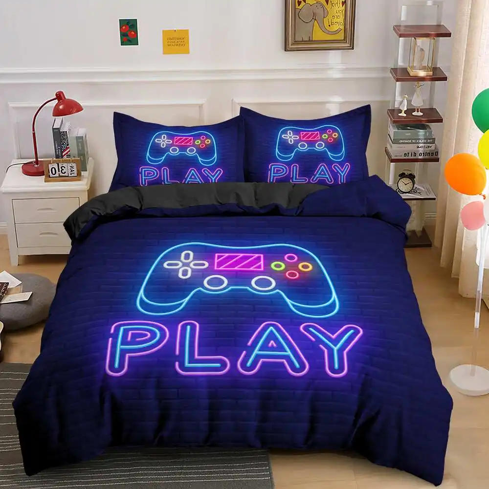 Description Picture 6 of itemGamepad Comforter Cover r Bedding Set Teens Video  Duvet  for Youth Kids Boys Modern  Controller Bedspread