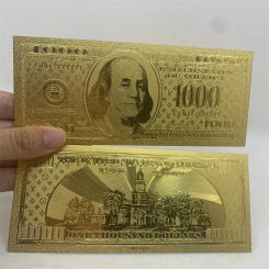 2022 Customized Special US 100 dollars gold foil plastic banknote USD 100 Commemorative Dollars notes for collection