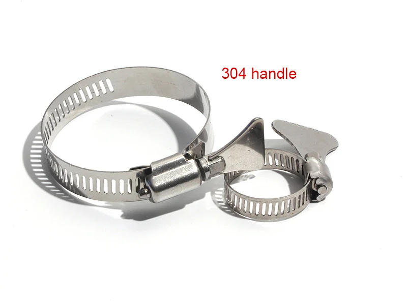 Description Picture 3 of item6pcs 59-82/65-89/72-95mm High Quality Screw Worm Drive Hose Clamp 201/304 Stainless Steel Hose Hoop Pipe Clamp Clip