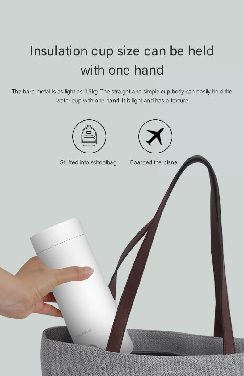 Description Picture 4 of itemMulti-function Vacuum Thermos Coffee Cup Charging Boiler Mini Travel Portable Water Bottle Sport Kettle Electric Kettle