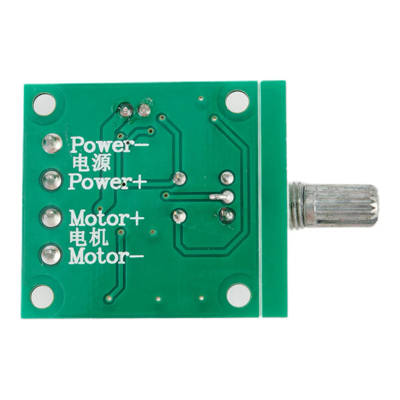 Description Picture 6 of item10-1PC DC 1.8V 3V 5V 6V 12V 2A PWM Motor Speed Controller Low Voltage Potentiometer PWM Adjustable Drive Module Switch Kit