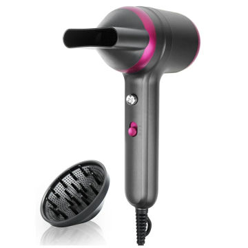 Hair Dryer With Diffuser 200 Million Ionic Blow Dryer 1800W Hairdryer Fast Drying For Woman 4C Thick Curly Hair EU Plug