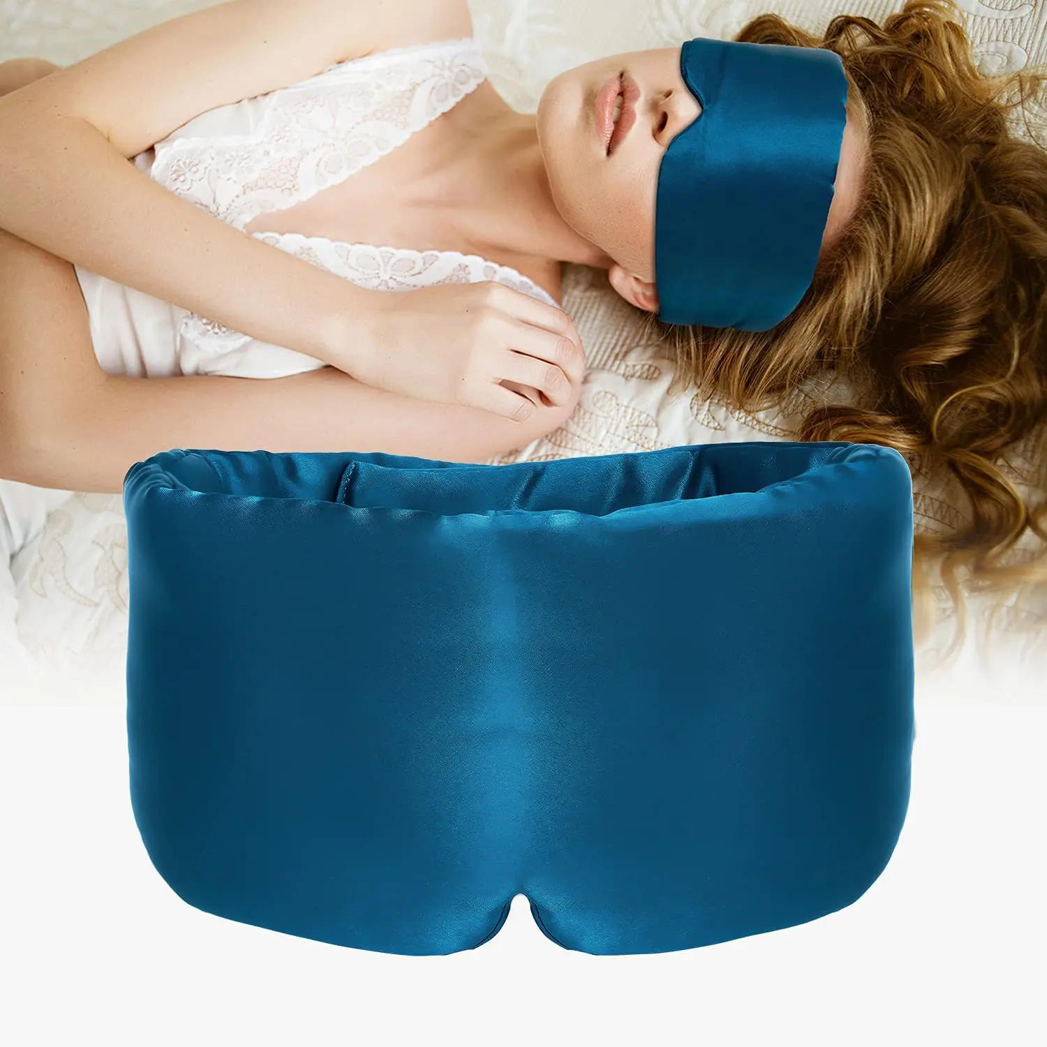Description Picture 4 of itemMulberry Silk Sleeping Mask Eyepatch Blocking Light Eyemask Eyeshade Soft Padded Slaapmasker Travel Sleeping Aid for Sleep Patch