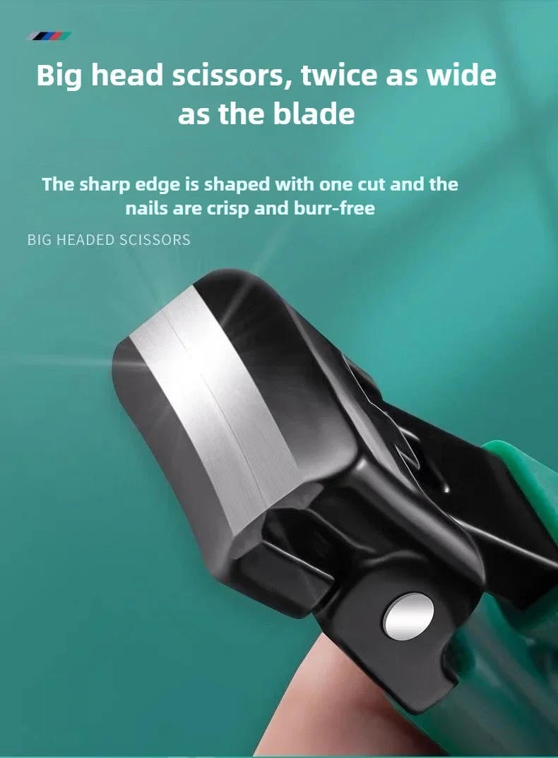 Description Picture 3 of itemUltra Sharp Nail Clippers Portable Stainless Steel Wide Jaw Opening Anti Splash Toe Fingernail Trimmers For Woman Man Wholesale