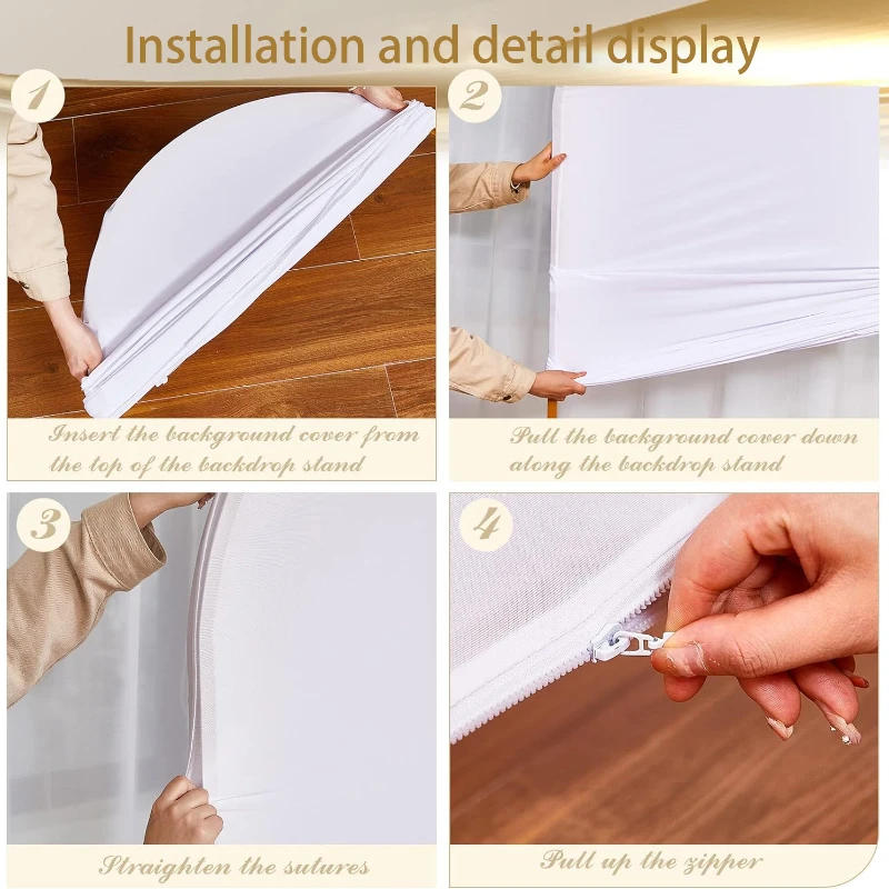 Description Picture 3 of itemGrass Leaves Wood Grain Theme Party Balloon Arch Background Covers Customized Design Decoration Elastic Fabric Arch Backdrop