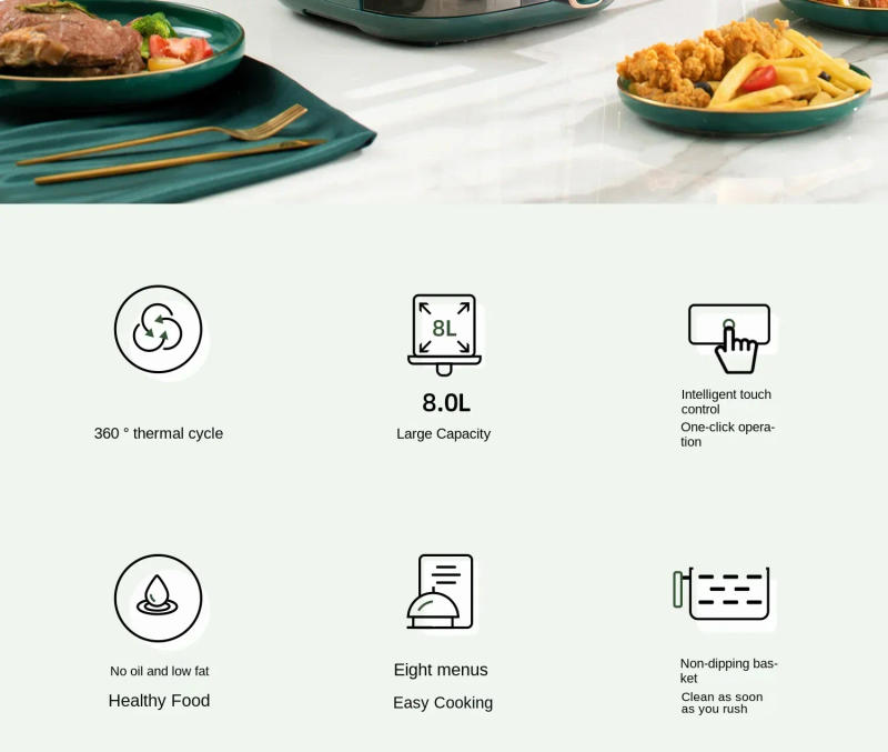 Description Picture 4 of item220V AUX Air Fryer and Oven Combo: Multifunctional, Fully Automatic, No Oil Technology, Easy-to-clean