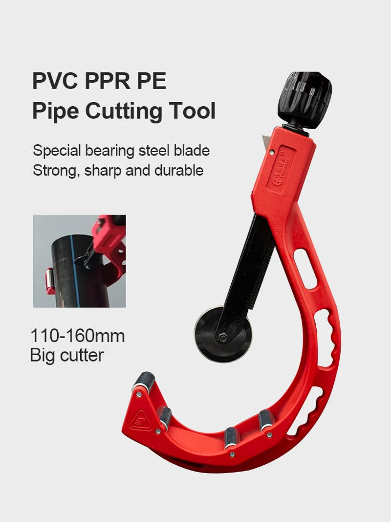 Description Picture 6 of itemRoller Type Stainless Steel Tube Cutter Metal Scissor 110-200mm PVC/PP/PE Bearing Pipe Cutter Copper Tube Plumbing Cutting Tools