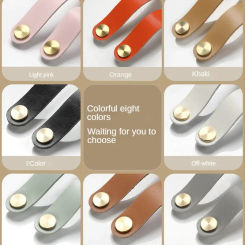 Silver Leather Shoe Cupboards Cabinet Pulls Modern Simple Kitchen Furniture Handle Dressing Table Wardrobe Door Knob