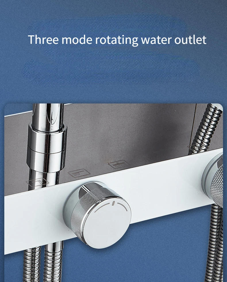 Description Picture 3 of itemConstant Temperature Shower System Stainless Steel Silver  Set Bathroom Faucet Knob Control  Supercharged