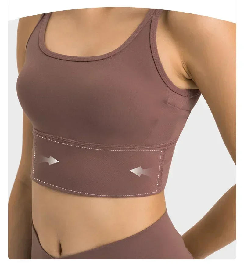 Description Picture 6 of itemLemon Women Yoga Sports Bra Gym Tank Top Outdoor Jogging Fitness Underwear Tube Top Sportswear Two-shoulder Strap Vest Clothing