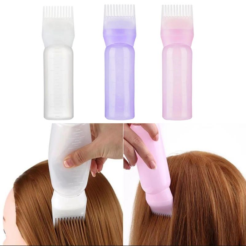 Description Picture 2 of item120ml Hair Dye Applicator Hair Oil Spray Bottle Oil Bottle for Hair Styling Tool Accessories Root Comb Applicator Bottle Barber