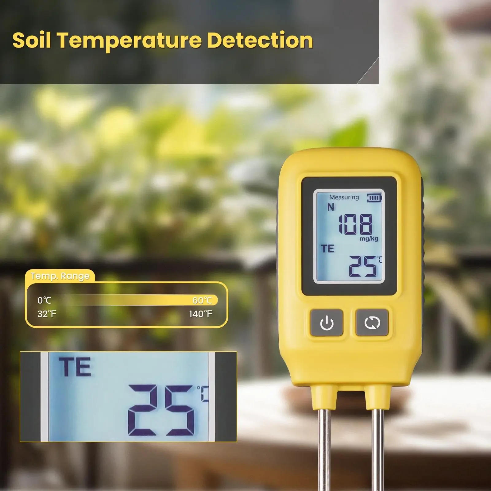 Description Picture 6 of itemMOES Soil NPK Temperature Sensor Nitrogen Phosphorus Potassium Detector Nutrient Fertility Meter Tester Garden Farm Greenhouse