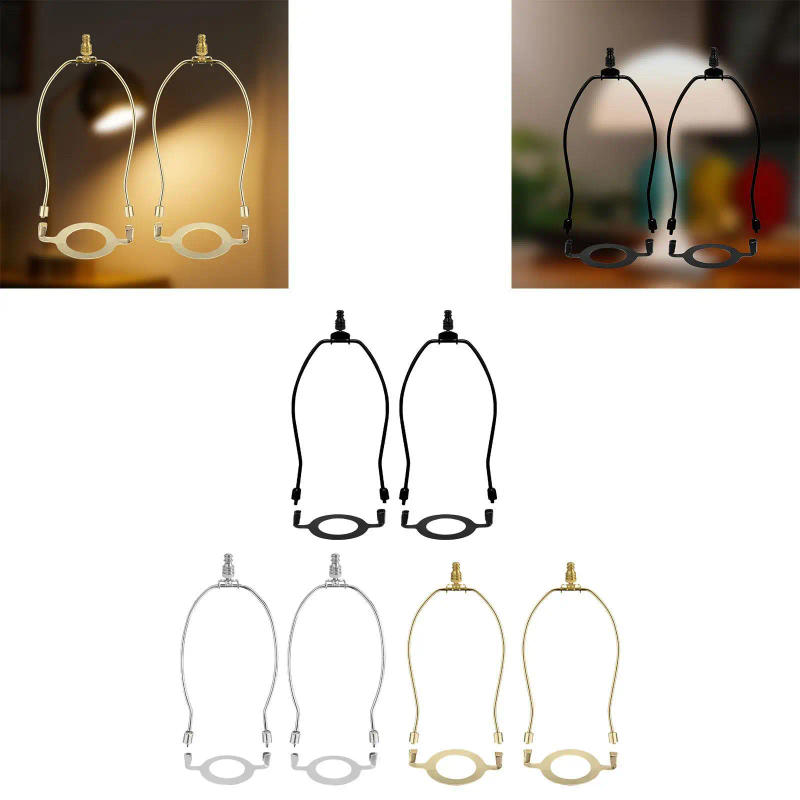 Description Picture 3 of item2x Lampshade Harp Saddle Light Base Detachable Adjustable Bracket Support Light Fitting Harps