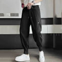 Men Baggy Harem Pants Elastic High Waist Drawstring Trousers High Street Sport Jogging  Sweatpants Male Ankle Length Pantalones