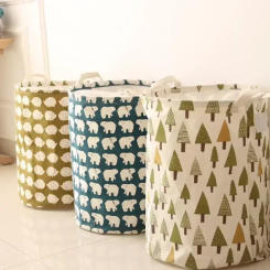 Dirty Clothes Laundry 35cmx45cm Folding Drawstring Port Basket For Toy Clothing Storage Bucket Laundry Organizer