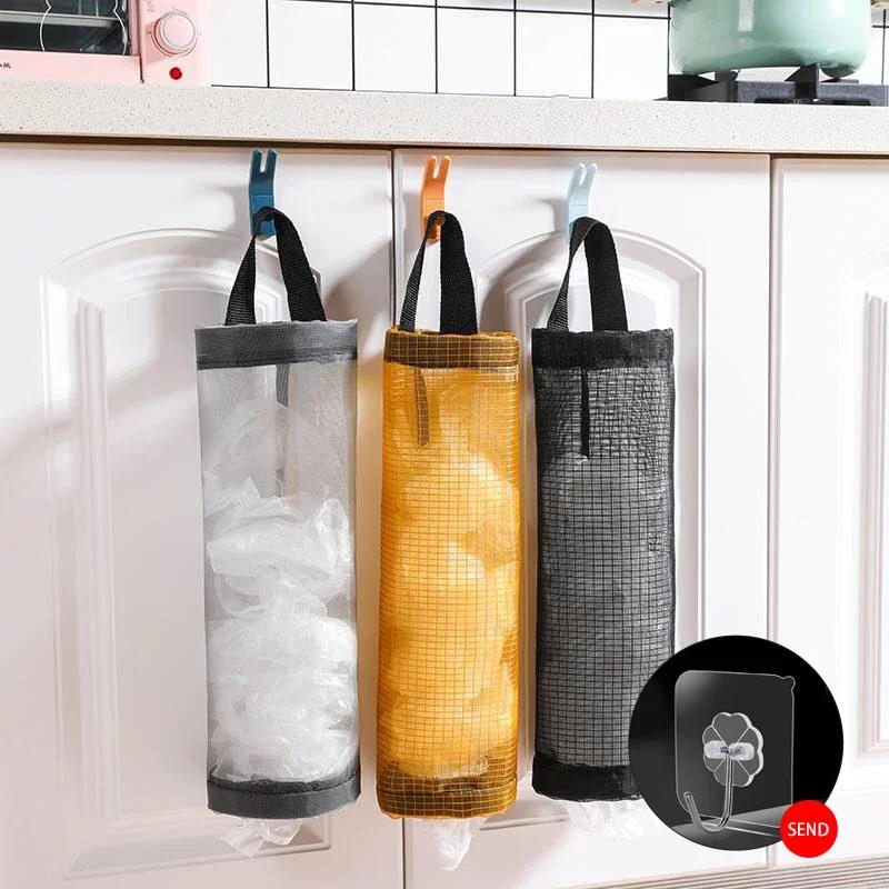Description Picture 2 of itemGarbage Bag Storage Kitchen Garbage Organizer Plastic Bag Holder Organizing Hanging Trash Collection Storage Bag 에코백 파우치