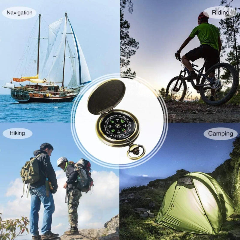 Description Picture 6 of itemMultifunctional Zinc Alloy Classic Compass for Hiking, Camping, Motoring, Boating, Backpacking, Gift and Collection