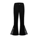 Men Vintage Pants 60s 70s Shiny Sequin Flared Hem Hippie Costume Cosplay Music Festival Retro Disco Fancy Trousers For Adult