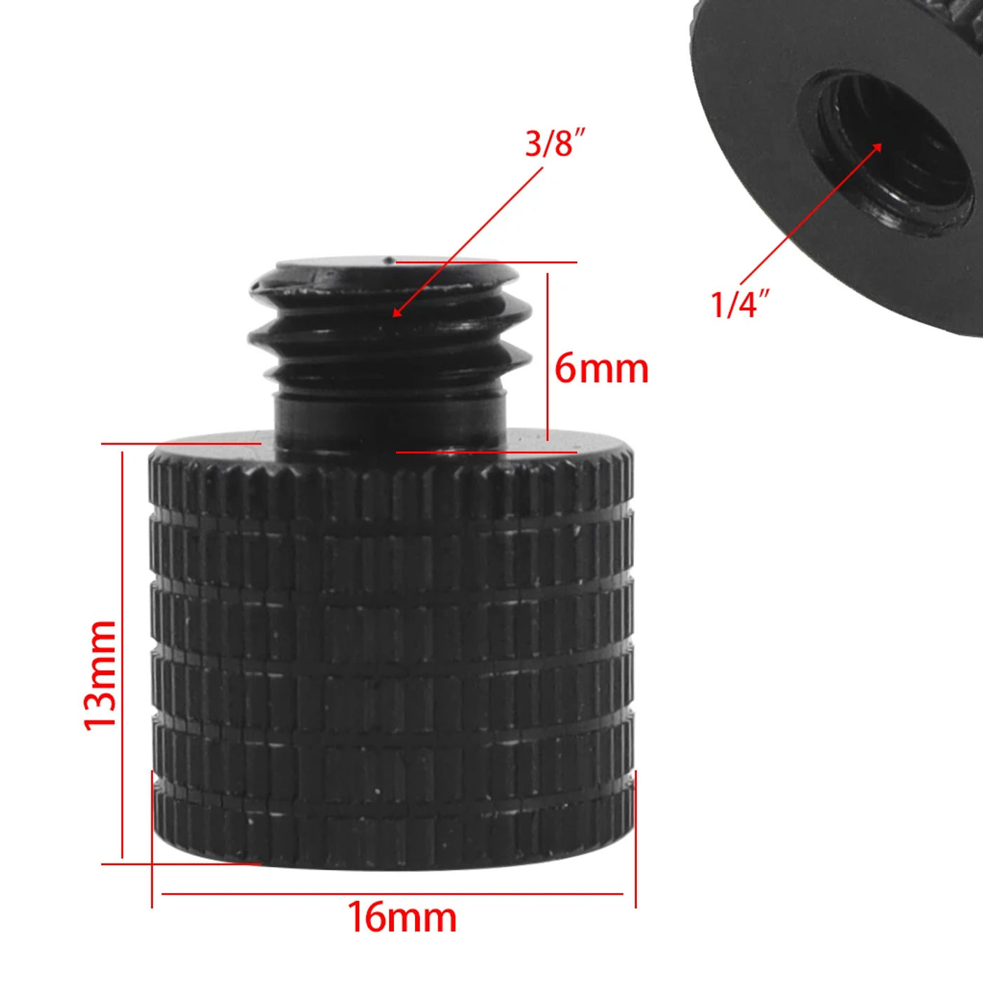Description Picture 6 of itemReinforce Camera Conversion Screw Adapter 1/4 to 3/8 M4 M5 M6 M8 M10 Male Female Screw for Monopod Tripod Ball Lights Bike Mount