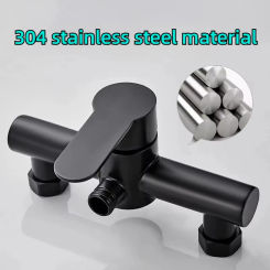 304 stainless steel bathroom shower faucet, wall mounted triple bathtub faucet, hot and cold water mixing valve, G1/2-inch nozzl