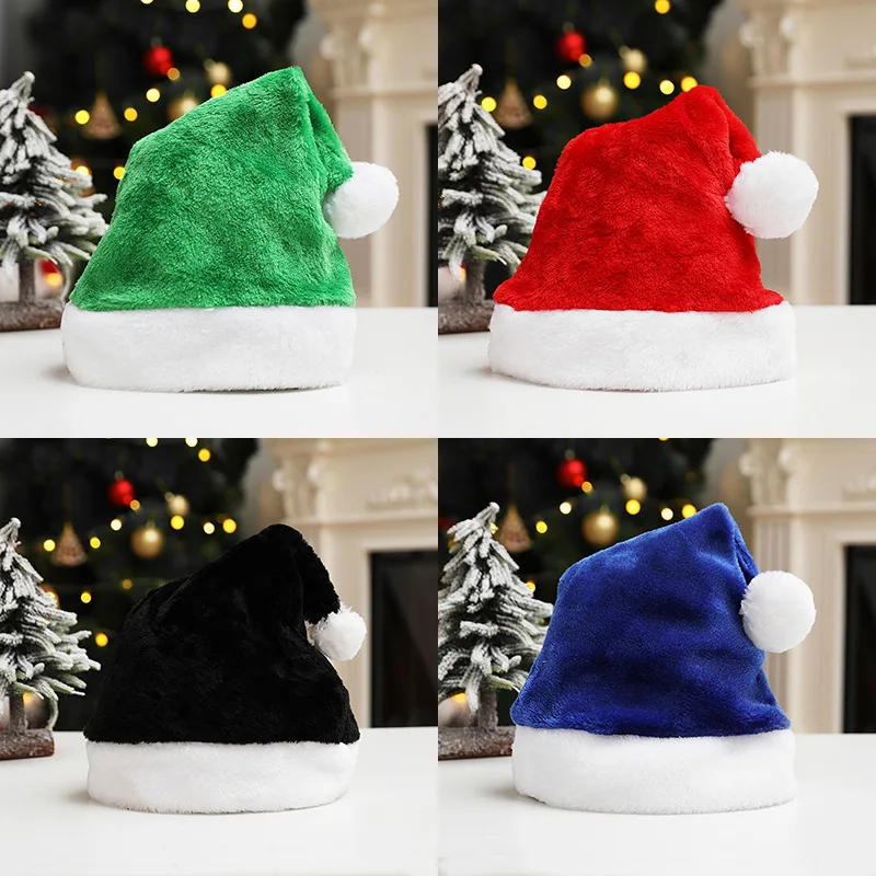 Description Picture 2 of itemNew Year 4 Colors Adult Santa Hat Christmas Props Pink Hat Personalized Hat Santa Christmas Party X-Mas FestiveParty Decorations