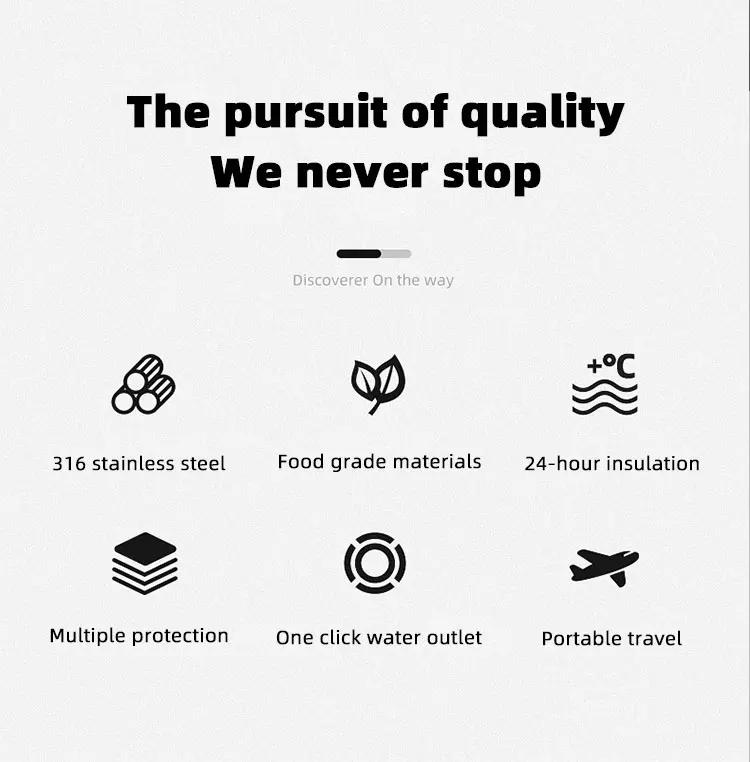 Description Picture 3 of item1000ml Coffee Thermos Bottle Keep Hot Cold Stainless Steel Thermos Vacuum Flasks Water Bottle 1.5L Tea Thermos Vacuum Kettle