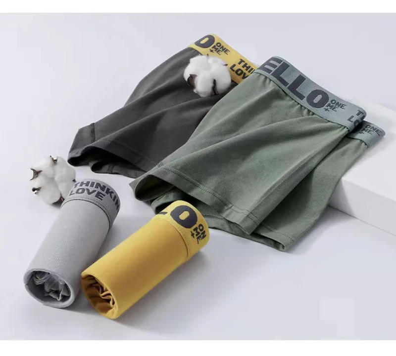 Description Picture 6 of item6Pcs Mens Underwear Men Cotton Underpants Male Pure Men Panties Shorts Breathable Boxer Shorts Comfortable soft Plus size