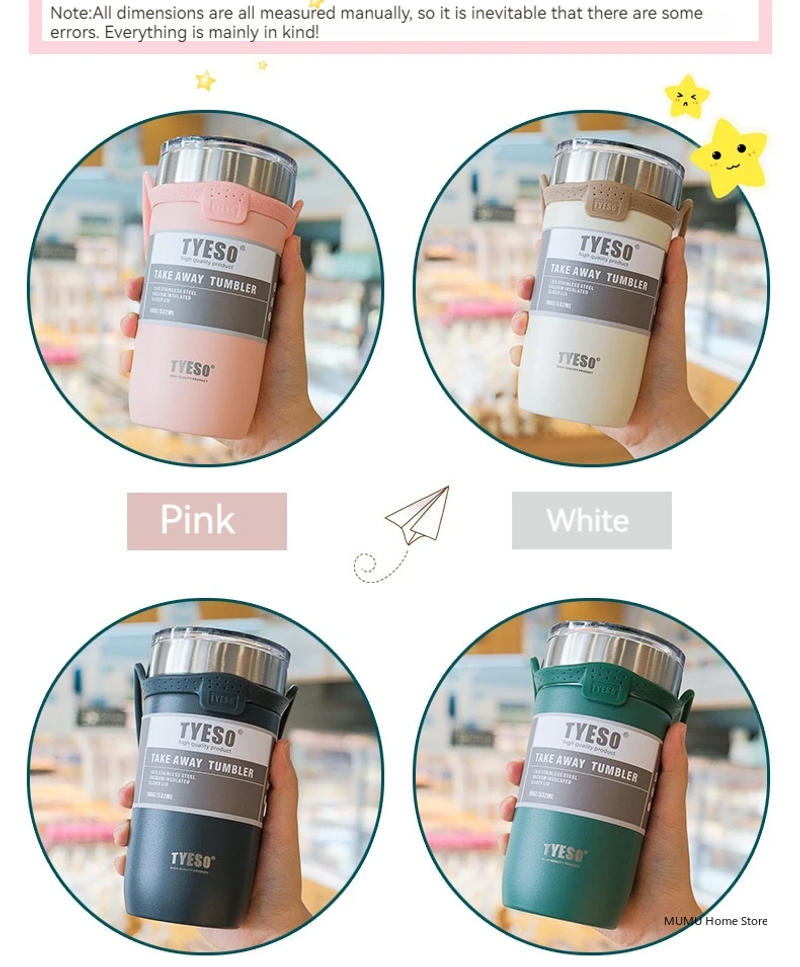 Description Picture 5 of itemTyeso 550/710ML Stainless Steel Coffee Mug With Straw Car Water Bottle Vacuum Flask Tumbler Insulated Cup Double Thermos Bottle